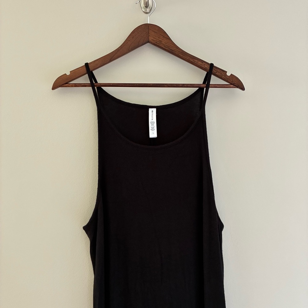 ATHLETA Well Rested Rib Sleep Dress in Black Size L - Picture 3 of 8